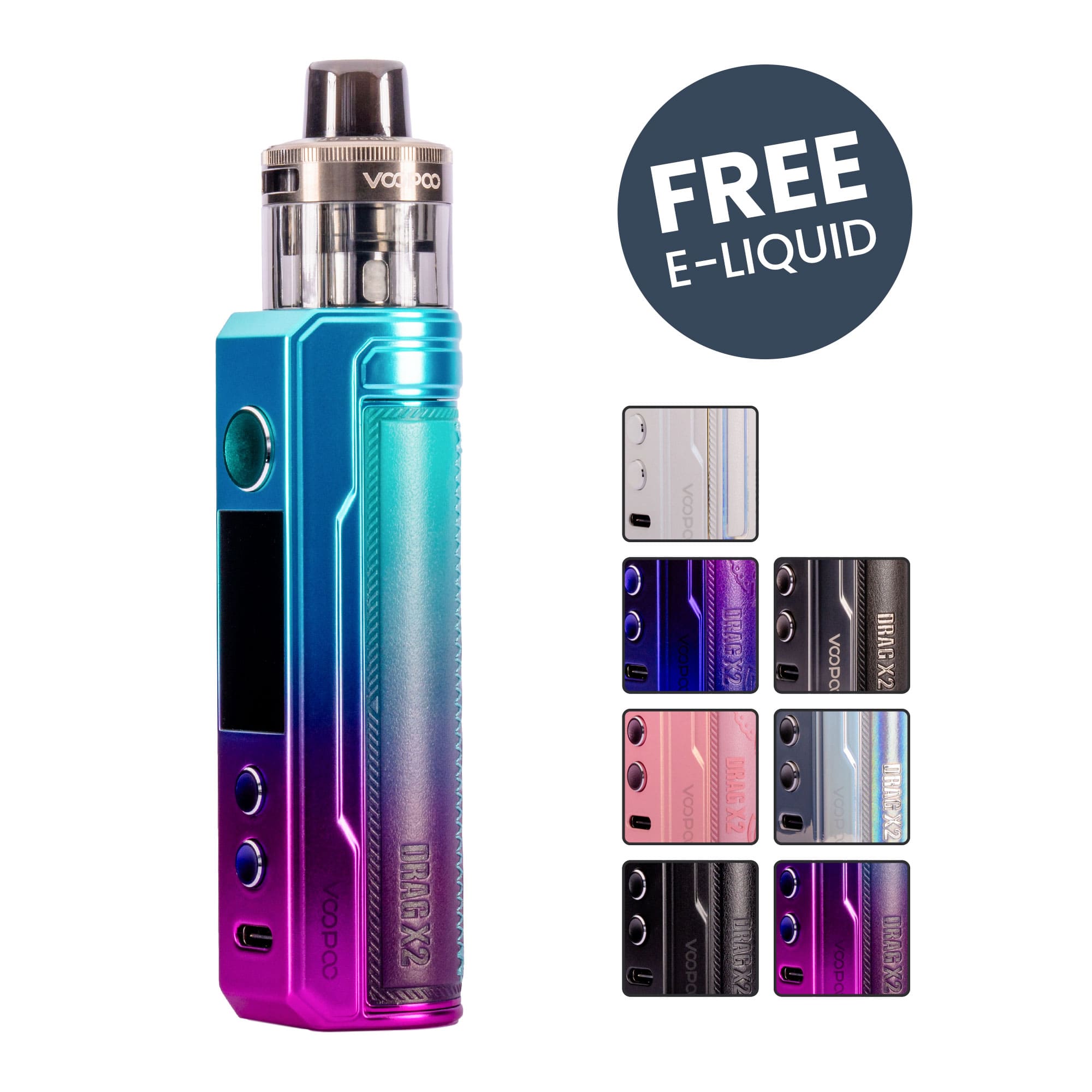 Voopoo Drag X2 Vape Kit Free E Liquid UK Delivery Royal