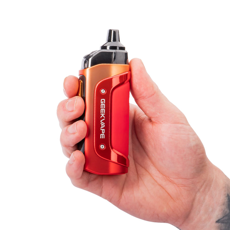 Geekvape Aegis Boost 3 vape kit in hand.