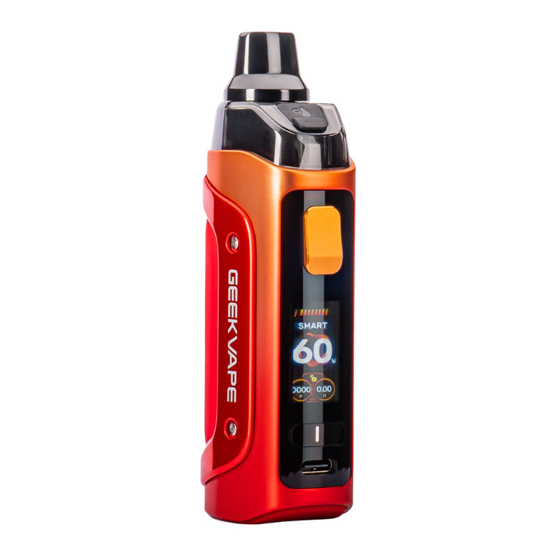 Sunset Red Geekvape Aegis Boost 3 vape kit.