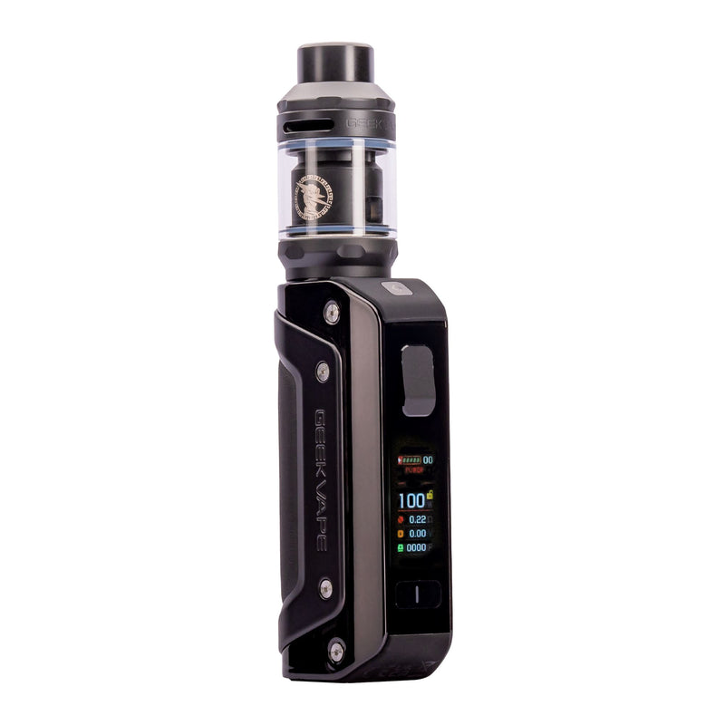 Front side image of Black Aegis Solo 3 Vape Kit.