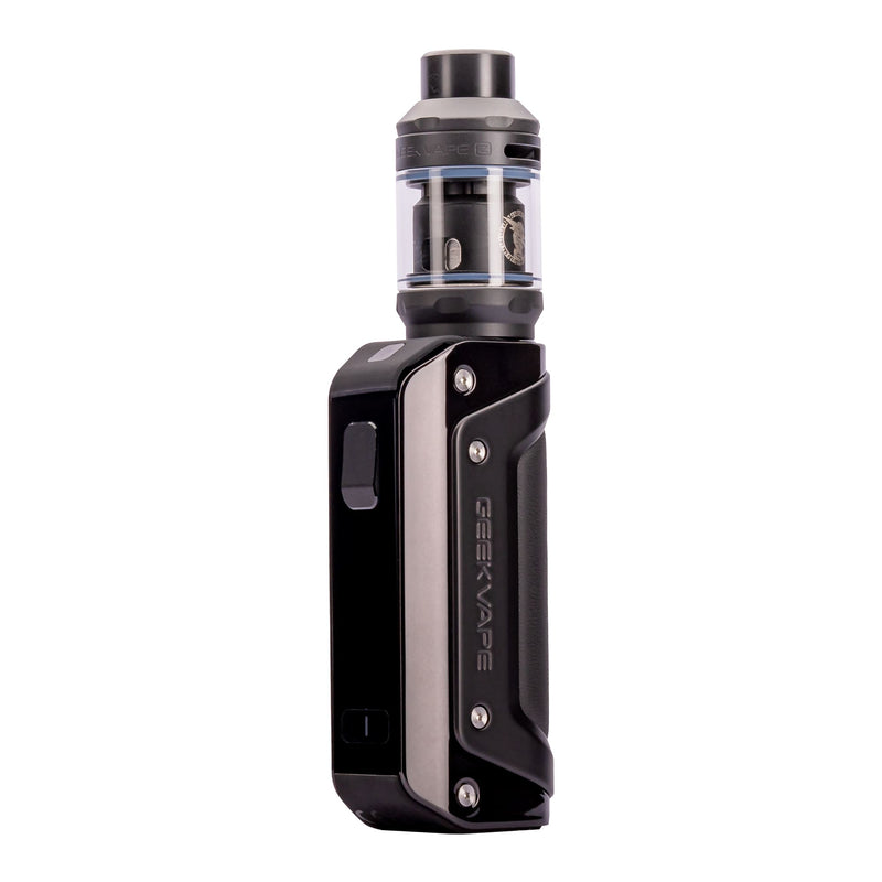 Left side image of Black Aegis Solo 3 Vape Kit.