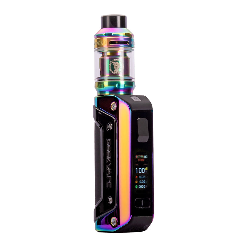 Front side image of Rainbow Aegis Solo 3 Vape Kit.