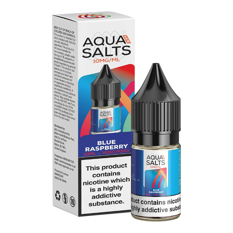 Blue Raspberry Nic Salts by Aqua Salts 10mg