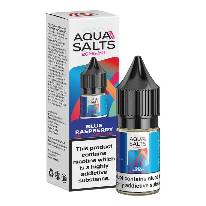 Blue Raspberry Nic Salts by Aqua Salts 20mg