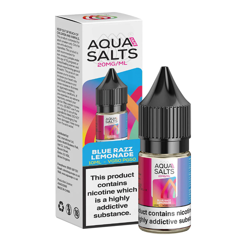 Blue Razz Lemonade Nic Salts by Aqua Salts 20mg