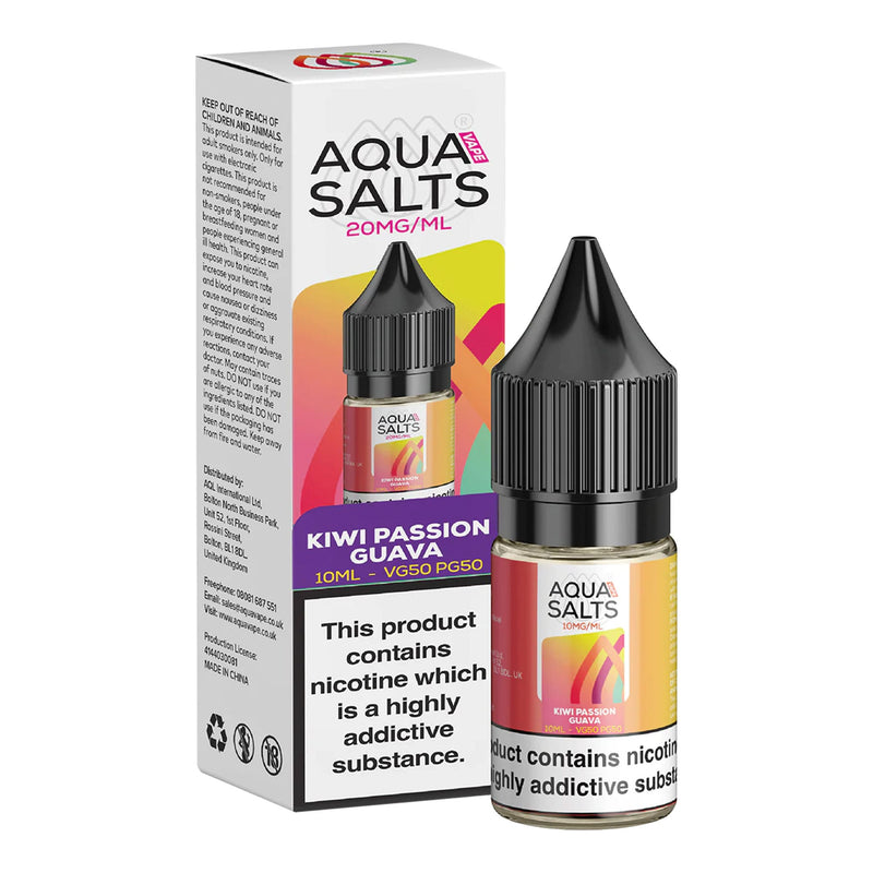 Kiwi Passion Guava Nic Salts by Aqua Salts 10mg