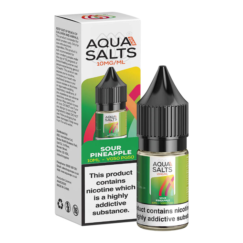 Sour Pineapple Nic Salts by Aqua Salts 10mg