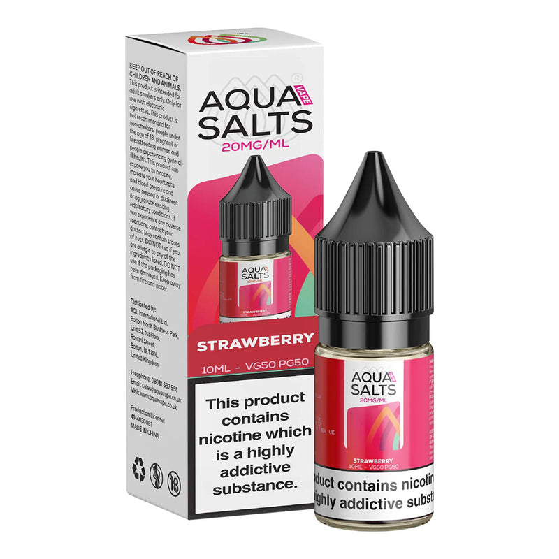 Strawberry Nic Salts by Aqua Salts 20mg