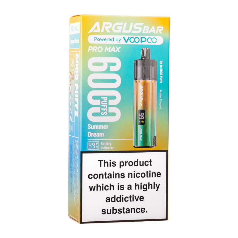 Summer Dream Argus Bar Pro Max disposable vape kit box.