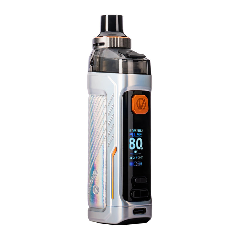 Front angled photo of White Armour G vape kit by Vaporesso.