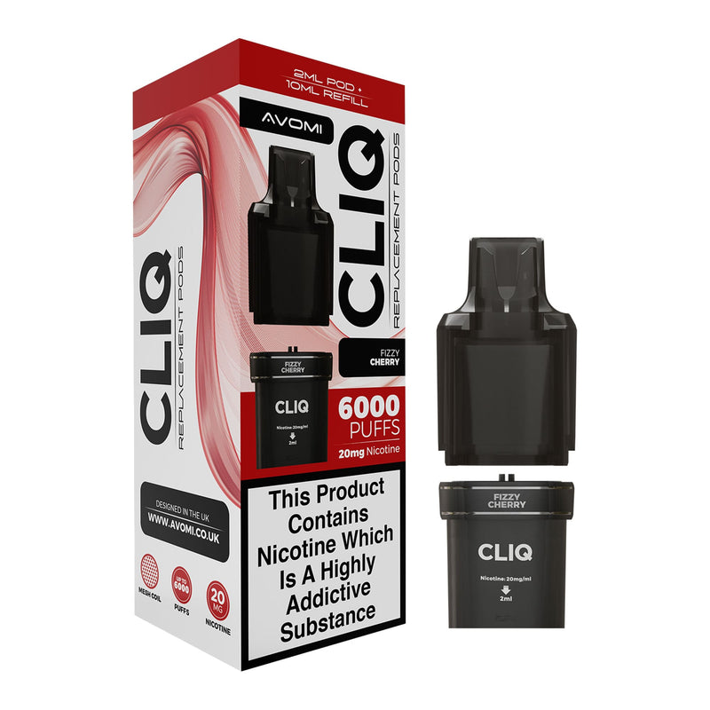 Fizzy Cherry Avomi CLIQ replacement pod.