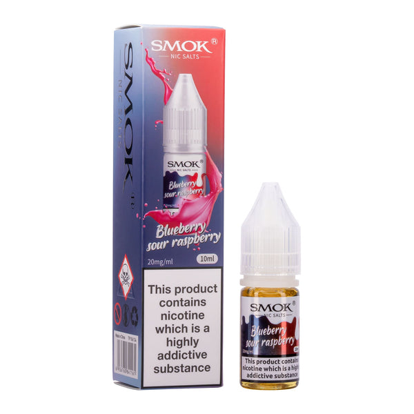 Blueberry sour raspberry Smok nic salt e-liquid.