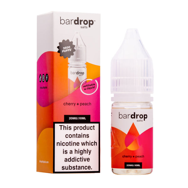 Cherry Peach Nic Salt E-Liquid by Bar Drop