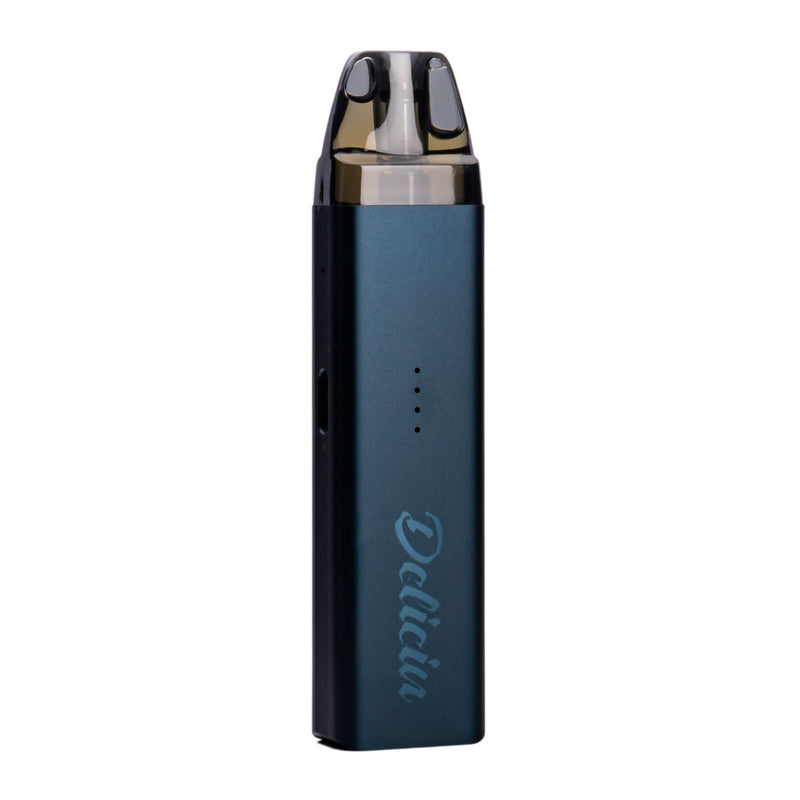 Blue Deliciu Mate pod kit device.