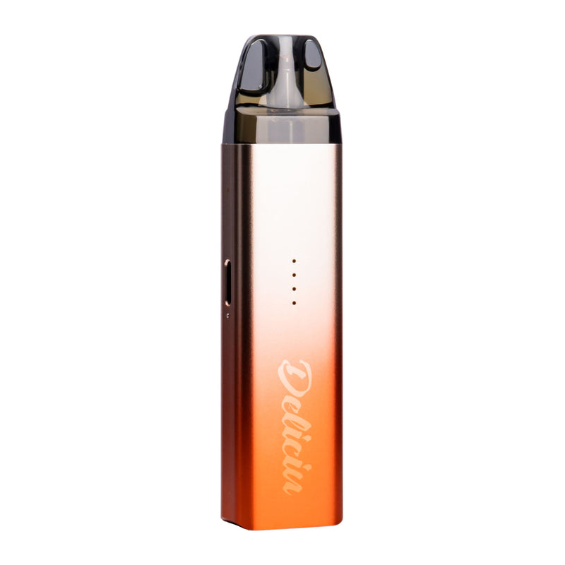 Sunset Orange Deliciu Mate pod kit device.