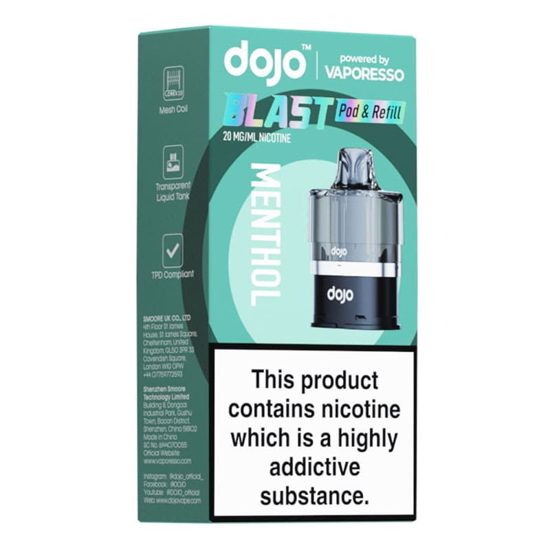 Menthol Dojo Blast Refill Box.