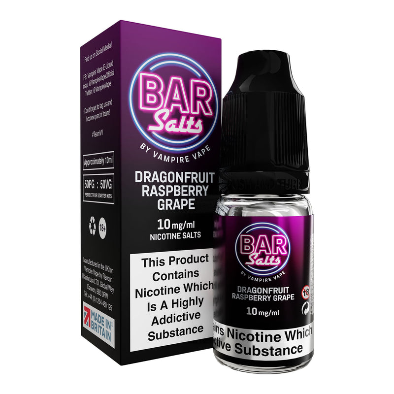 Vampire Vape Dragonfruit Raspberry Grape Bar Salts.