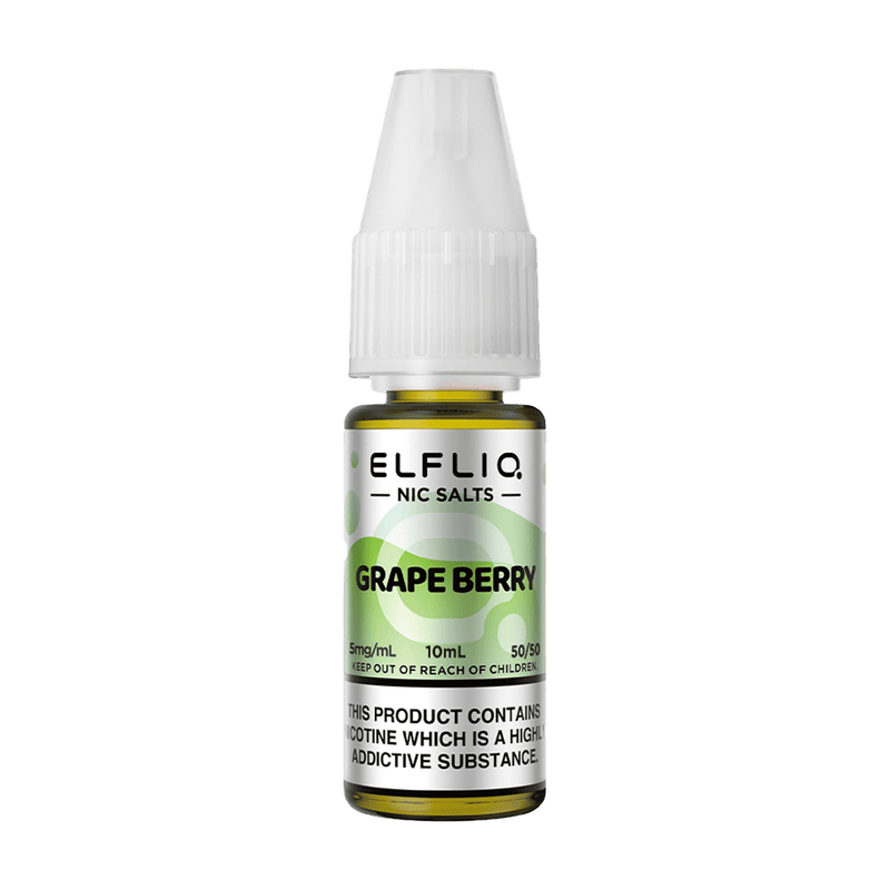 Elfliq Grape Berry 10ml nic salt bottle render.