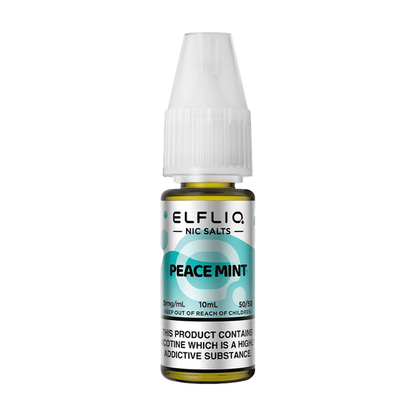 Elfliq Peace Mint 10ml nic salt bottle render.