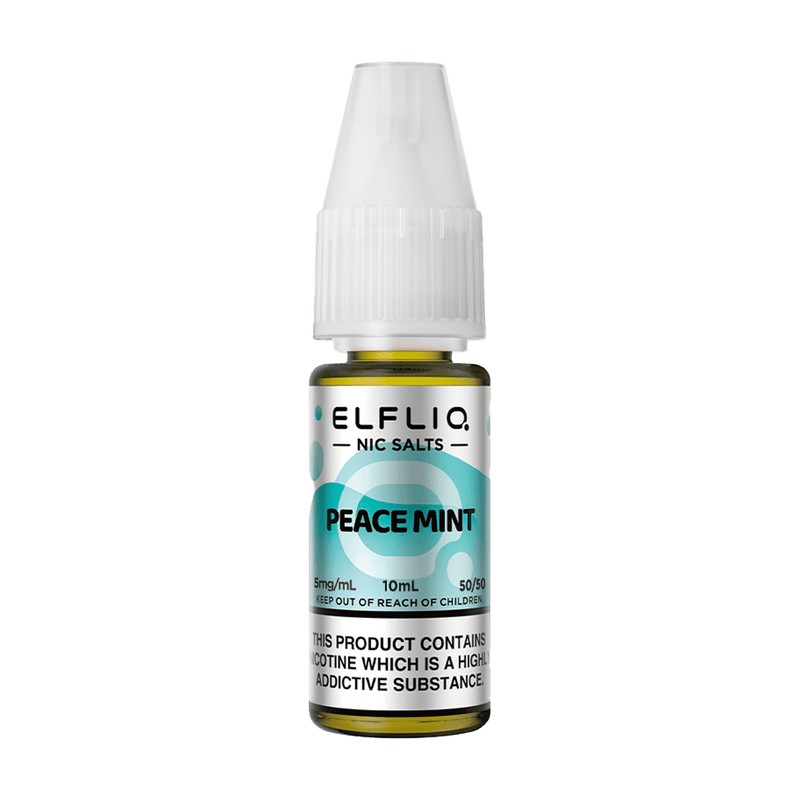 Elfliq Peace Mint 10ml nic salt bottle render.