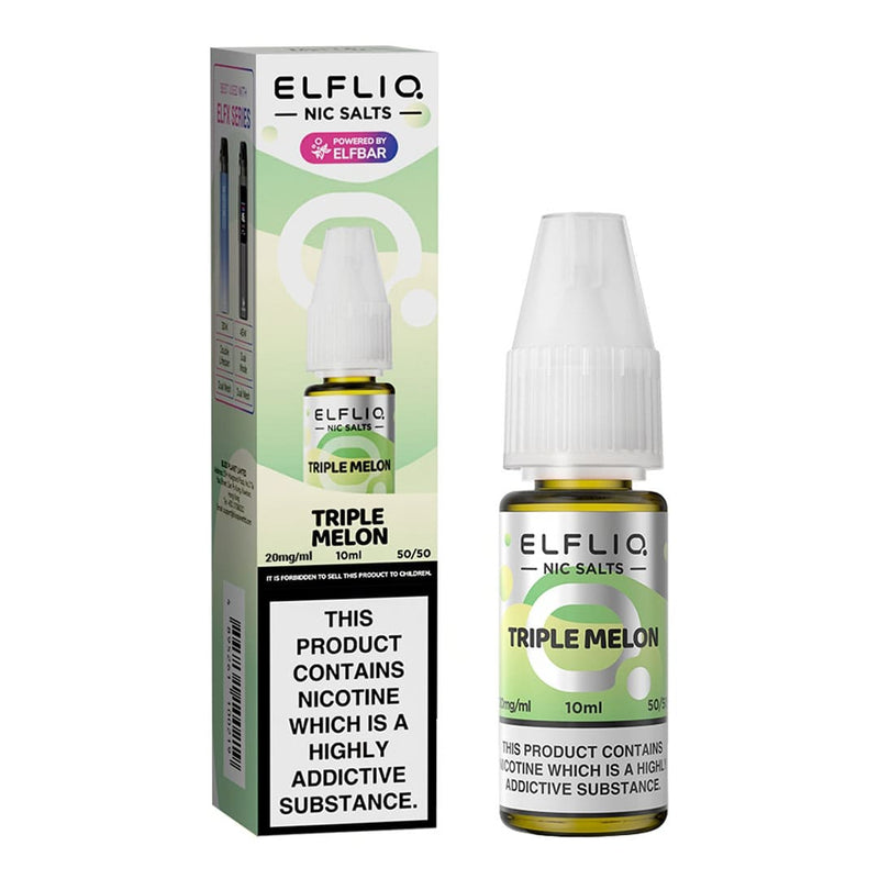 Elfliq Triple Melon Nic Salt E-Liquid.