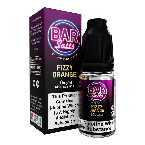 Vampire Vape Fizzy Orange Bar Salts.