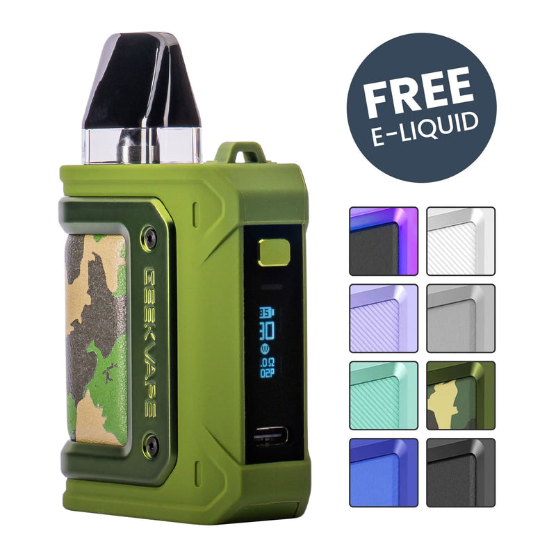 Geekvape Aegis Hero Q pod vape kit in all colours.