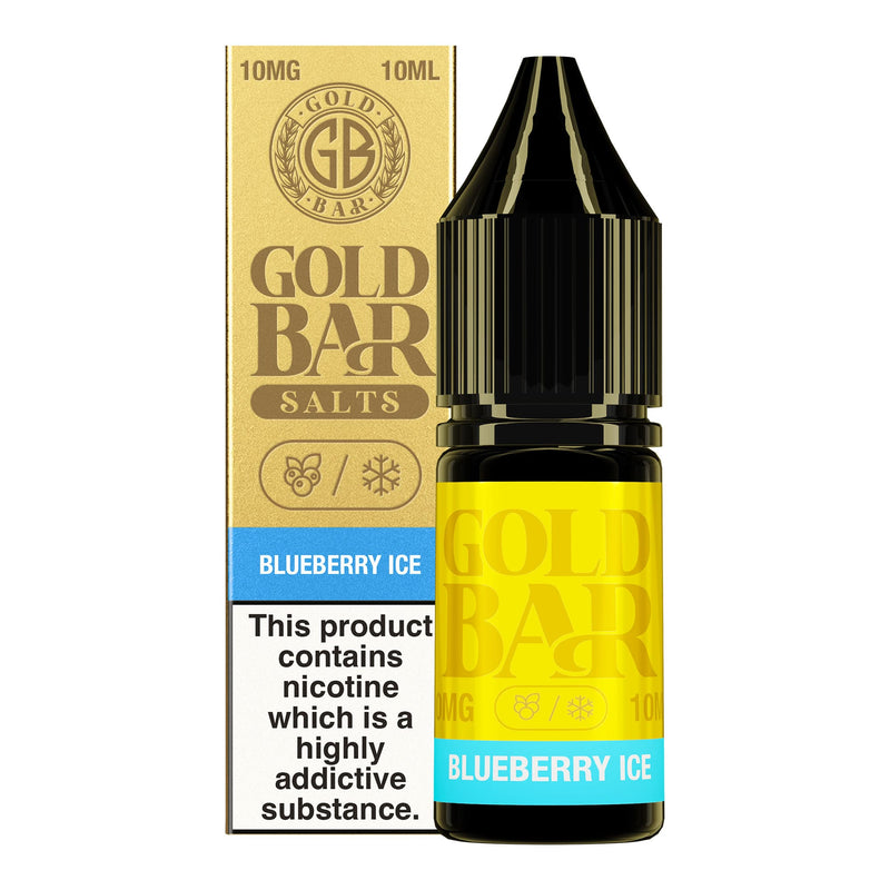 Blueberry Ice Gold Bar Nic Salt E-Liquid by Vape Gold - 10mg
