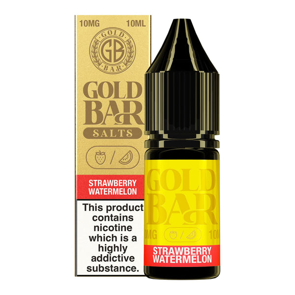 Strawberry Watermelon Gold Bar Nic Salt E-Liquid by Vape Gold - 10mg