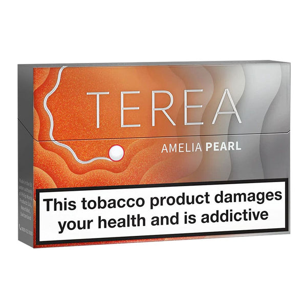 Amelia Pearl IQOS Terea heated tobacco sticks box.