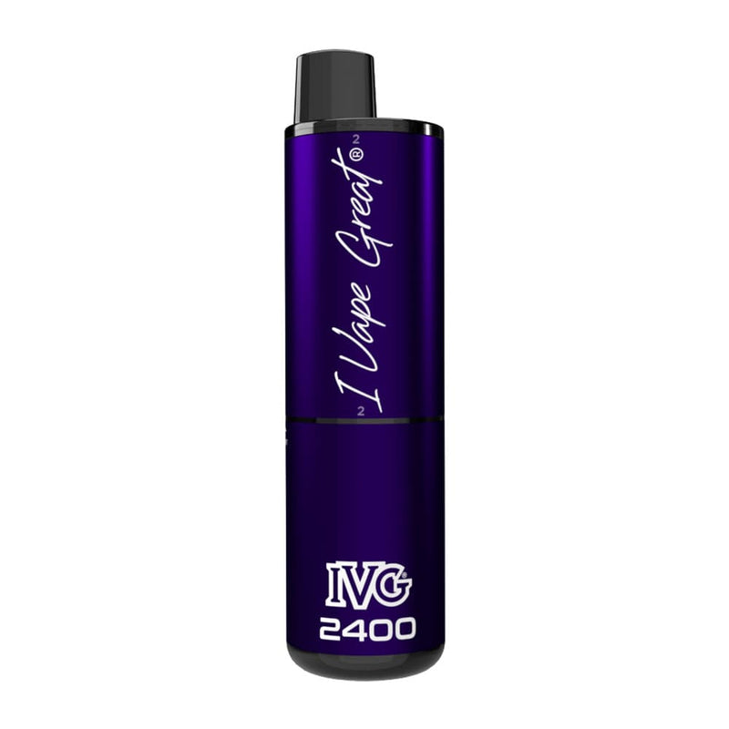 Render of Blackcurrant Edition IVG 2400 disposable vape.