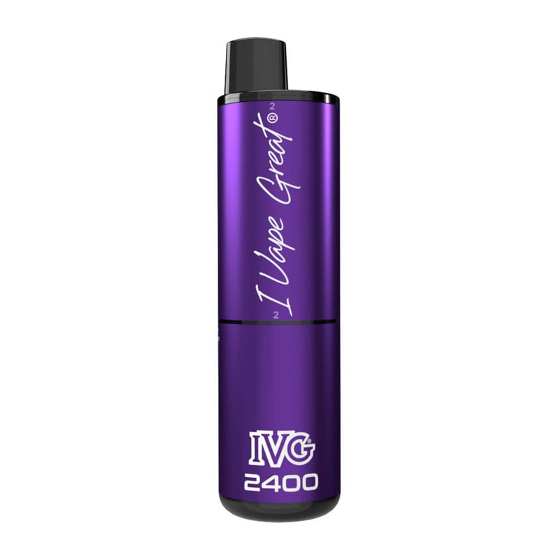 Render of Grape Edition IVG 2400 disposable vape.