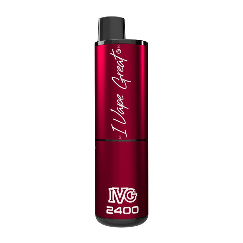 Render of Red Raspberry Edition IVG 2400 disposable vape.