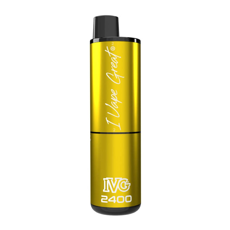 Render of Yellow Edition IVG 2400 disposable vape.