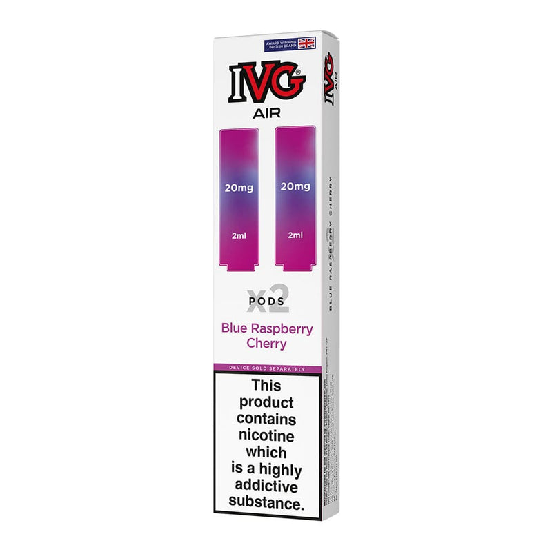 Pack of two IVG Air Blue Raspberry Cherry pre-filled pods.