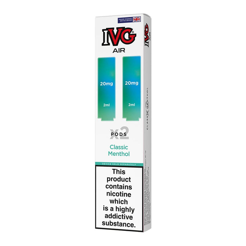 Pack of two IVG Air Classic Menthol pre-filled pods.