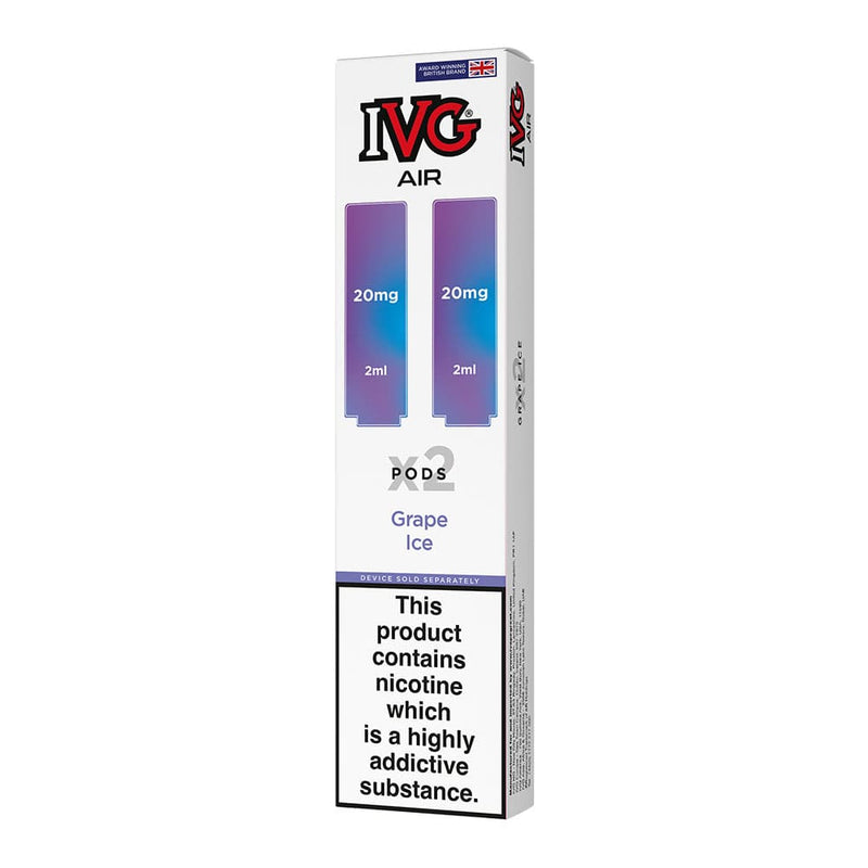 Pack of two IVG Air Grape Ice pre-filled pods.