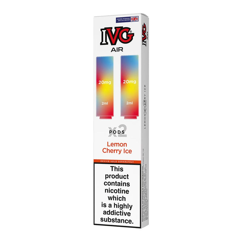 Pack of two IVG Air Lemon Cherry Ice pre-filled pods.