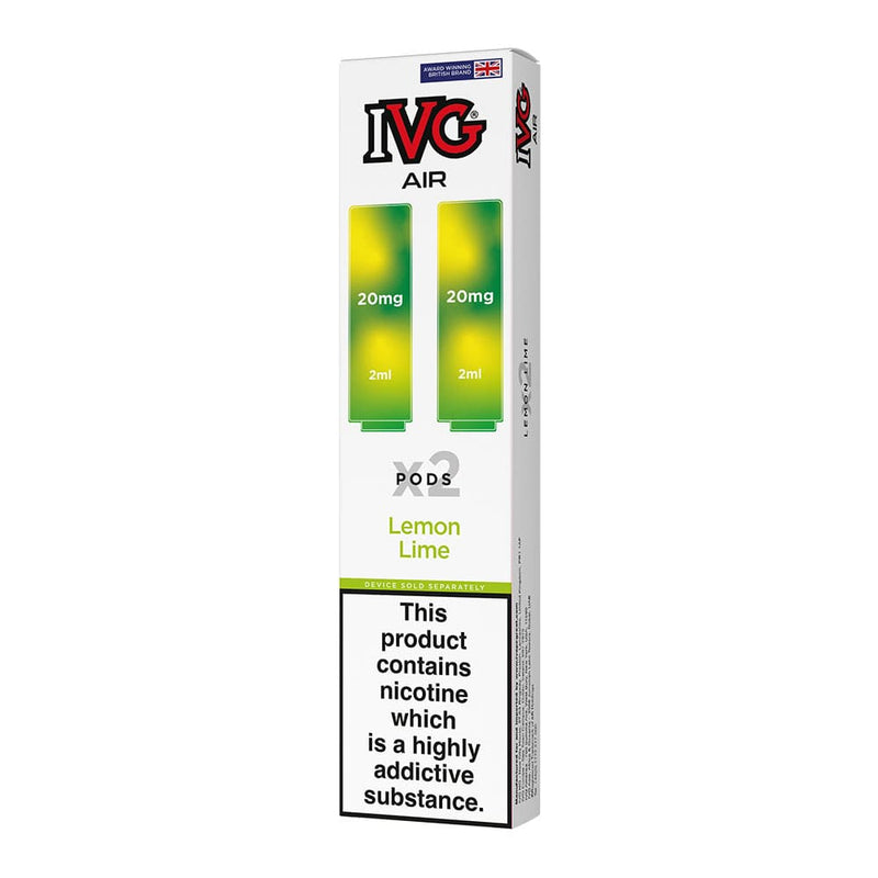 Pack of two IVG Air Lemon Lime pre-filled pods.