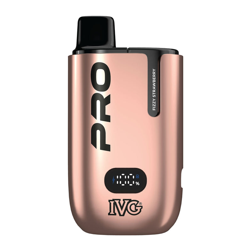 Fizzy Strawberry IVG Pro 6000 disposable vape kit render.