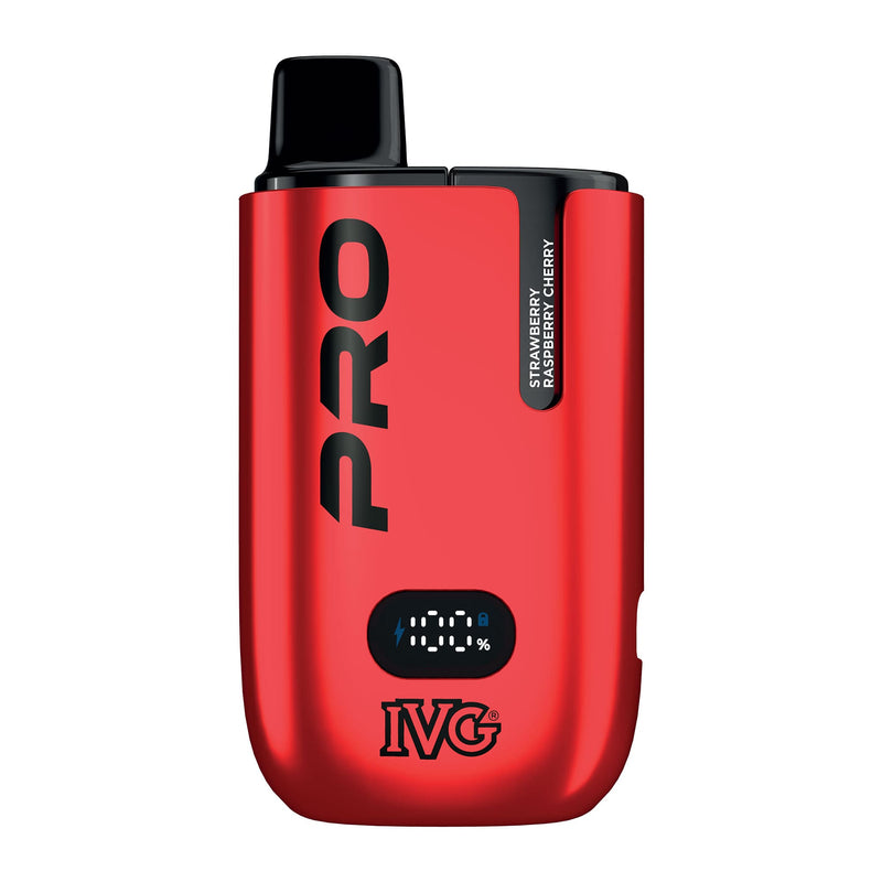 Strawberry Raspberry Cherry IVG Pro 6000 disposable vape kit render.