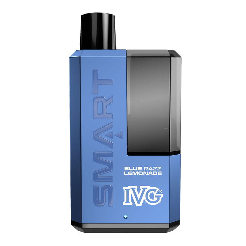 Render of Blue Razz Lemonade IVG Smart 5500 disposable vape device.