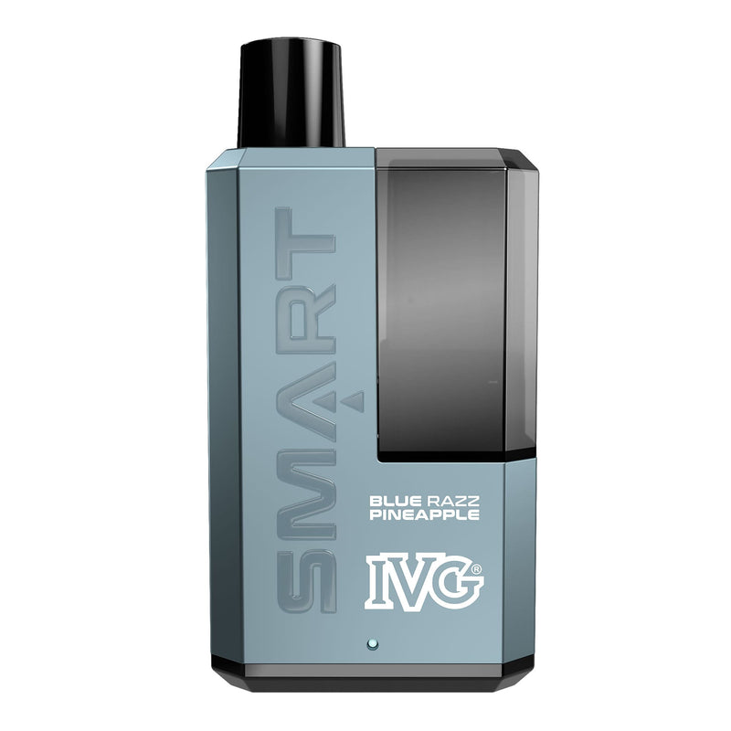 Render of Blue Razz Pineapple IVG Smart 5500 disposable vape device.