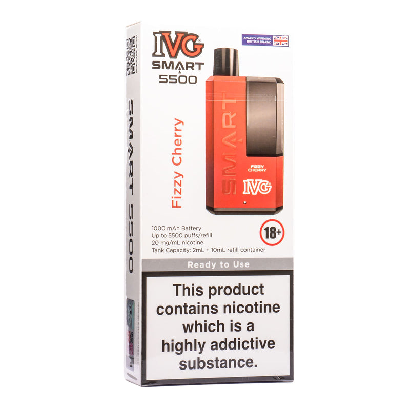 Fizzy Cherry IVG Smart 5500 vape kit box.