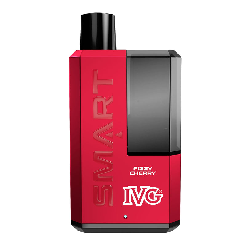 Render of Fizzy Cherry IVG Smart 5500 disposable vape device.