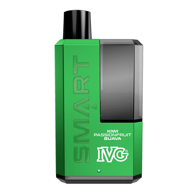 Render of Kiwi Passion Fruit Guava IVG Smart 5500 disposable vape device.