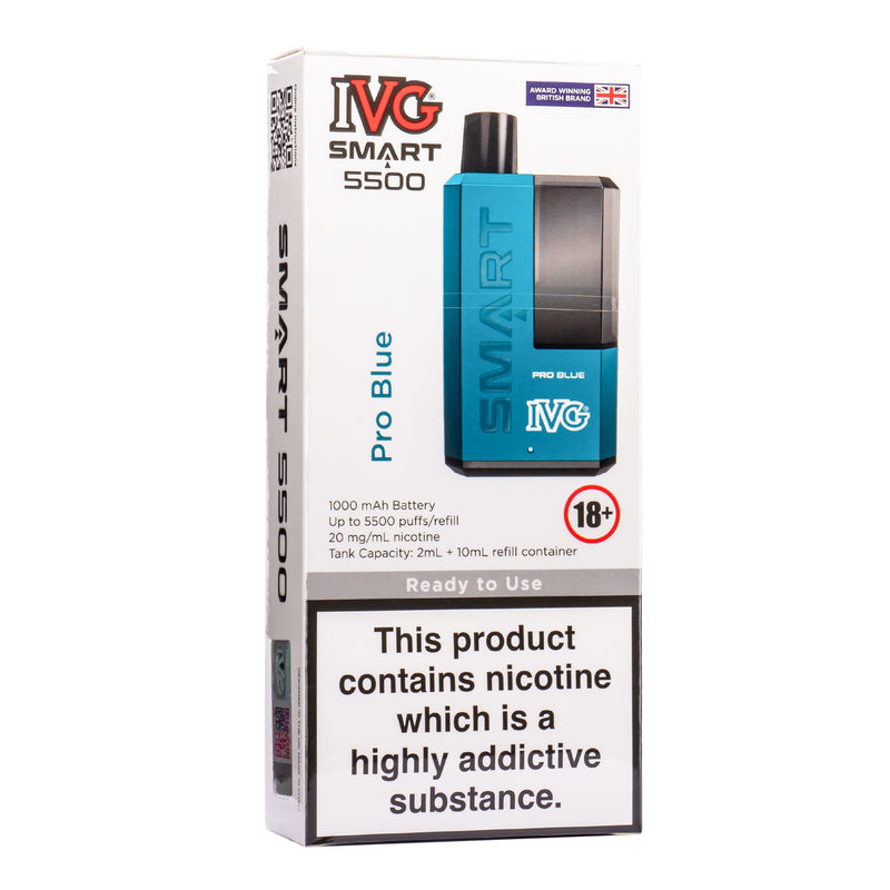 Pro Blue IVG Smart 5500 vape kit box.