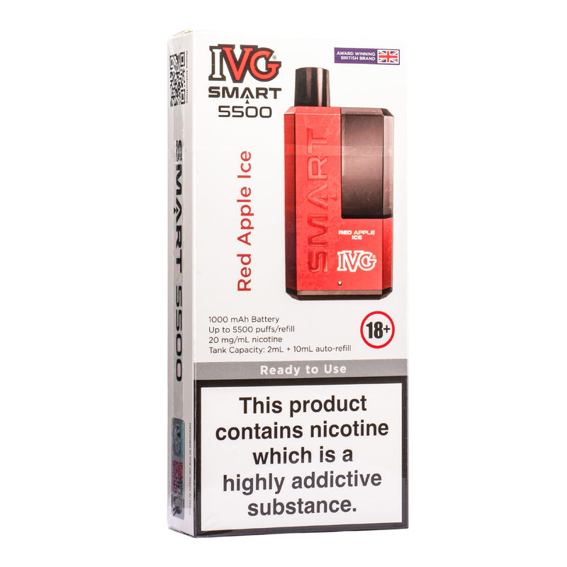 Red Apple Ice IVG Smart 5500 vape kit box.