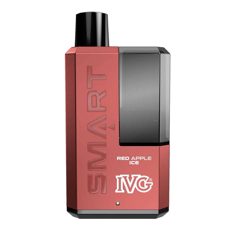 Render of Red Apple Ice IVG Smart 5500 disposable vape device.