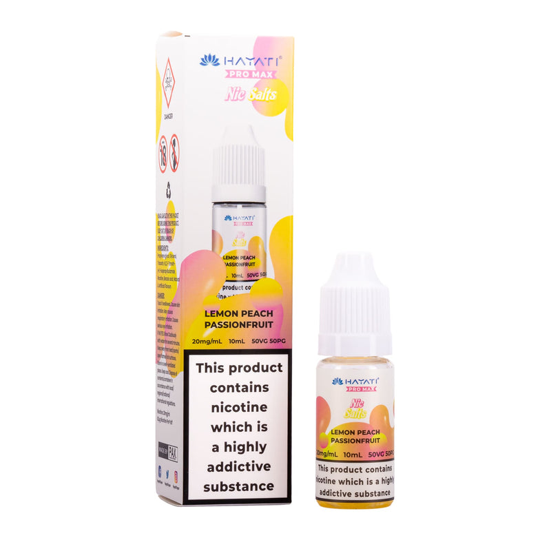 Lemon Peach Passion Fruit Nic Salt E-Liquid by Hayati Pro Max